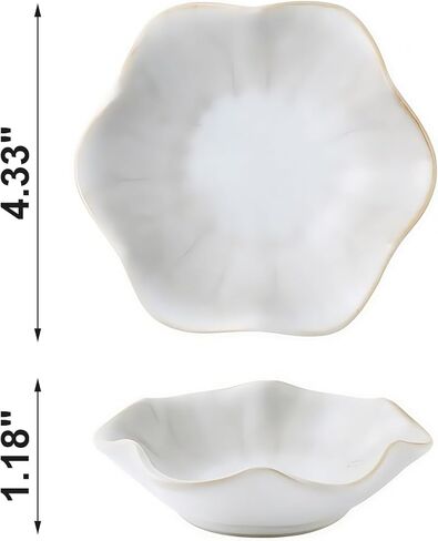 2Pcs Jewelry Dish - Kiln-Changed Ceramic Lotus Leaf Shape Ring Dish, Small Trinket Trays for Jewelry, Rings, Keys, Decorative Dish for Home, Perfect Gifts for Mom, Friends, Sisters, White & Pink in Saudi Arabia