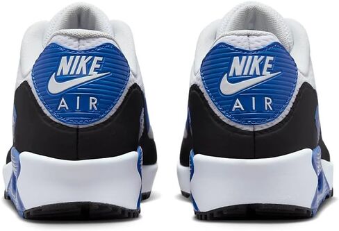 حذاء الجولف Nike Air Max 90 G TB (DX5999-141، أبيض/أسود/Photon Dust/Game Royal) 13 للنساء/11.5 للرجال in Kuwait