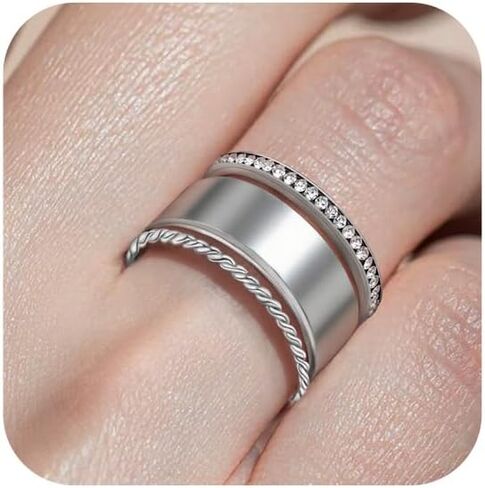 18K Gold Plated Stacking Rings for Oura Ring, Rhinestone Diamond Style, Smart Health Ring Accessories for Women in Saudi Arabia