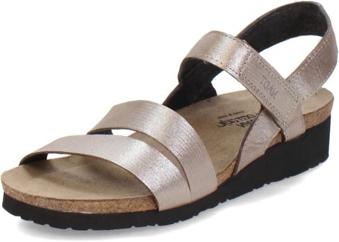 Naot Women's Kayla Wedge Sandal ، خيوط فضية ، 9-9.5 in Kuwait