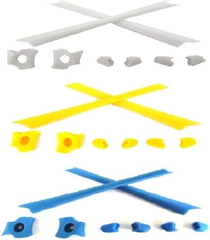 Galaxy Nose Pads & Earsocks Rubber Kits For Oakley Flak Jacket XLJ Black/White Color in Saudi Arabia