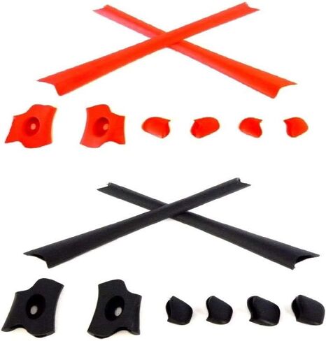 Galaxy Nose Pads & Earsocks Rubber Kits For Oakley Flak Jacket XLJ Black/White Color in Saudi Arabia