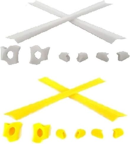Galaxy Nose Pads & Earsocks Rubber Kits For Oakley Flak Jacket XLJ Black/White Color in Saudi Arabia