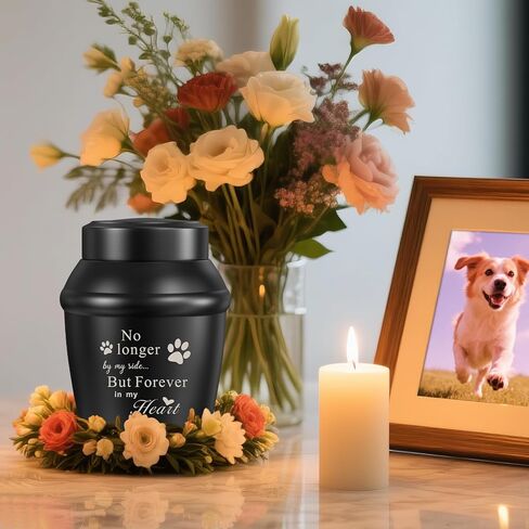 SOITIS Cremation Urn for Dog Cat Ashes Dog Urns for Ashes-5.5 Inches Stainless Steel Pet Urn for Ash Pet Memorial Keepsake Urn Small Urn for Pet Ash Keepsake for Ash Cat Memorial Gifts in Saudi Arabia