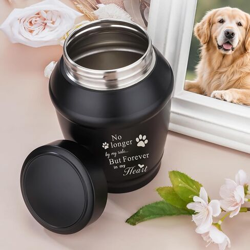 SOITIS Cremation Urn for Dog Cat Ashes Dog Urns for Ashes-5.5 Inches Stainless Steel Pet Urn for Ash Pet Memorial Keepsake Urn Small Urn for Pet Ash Keepsake for Ash Cat Memorial Gifts in Saudi Arabia
