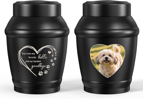 SOITIS Cremation Urn for Dog Cat Ashes Dog Urns for Ashes-5.5 Inches Stainless Steel Pet Urn for Ash Pet Memorial Keepsake Urn Small Urn for Pet Ash Keepsake for Ash Cat Memorial Gifts in Saudi Arabia