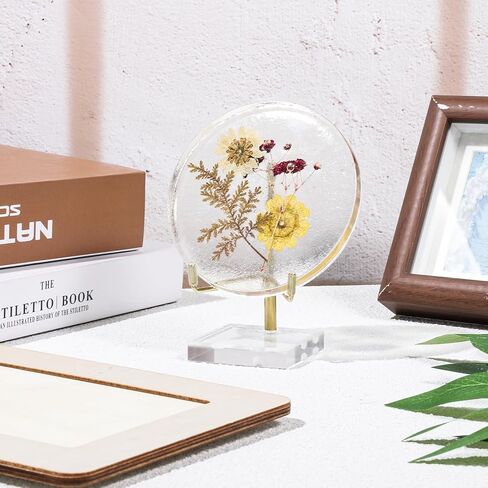 Clear Acrylic Display Stand Holder with Adjustable Metal Arms, Acrylic Crystal Clear Plate Stand Photo Stands Easel Display Stands Small Crystal Holder for Coral Geodes Rock (2 x 2 x 3 Inch) in Saudi Arabia