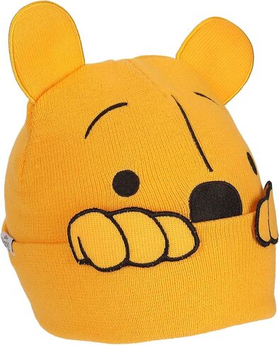 Disney Winnie The Pooh Adult Cuffed Knit Beanie Yellow in Kuwait