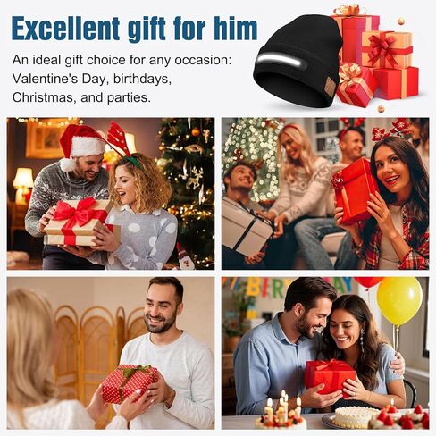 Gifts for Men,Bluetooth Beanie hat with Light, Warm Knit hat,Built in Speaker Microphone,Mem's/Women's Christmas Gifts, Boy'birthday Gift in Saudi Arabia