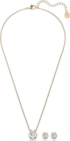 Swarovski Bella V set, Round cut, White, Rose gold-tone finish in Saudi Arabia