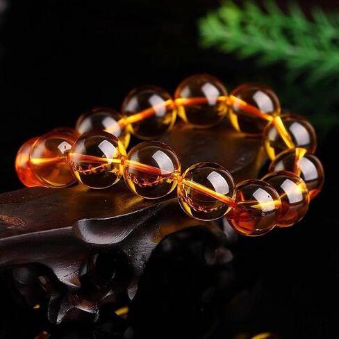 Collection Grade Citrine Energy Beads Bracelet,Natural Healing Crystal Bracelet for Women and Mens,Stretch Crystal Gemstone Bracelets Reiki Gifts,10mm in Saudi Arabia