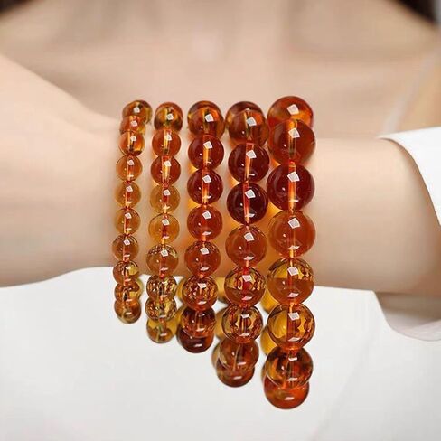 Collection Grade Citrine Energy Beads Bracelet,Natural Healing Crystal Bracelet for Women and Mens,Stretch Crystal Gemstone Bracelets Reiki Gifts,10mm in Saudi Arabia