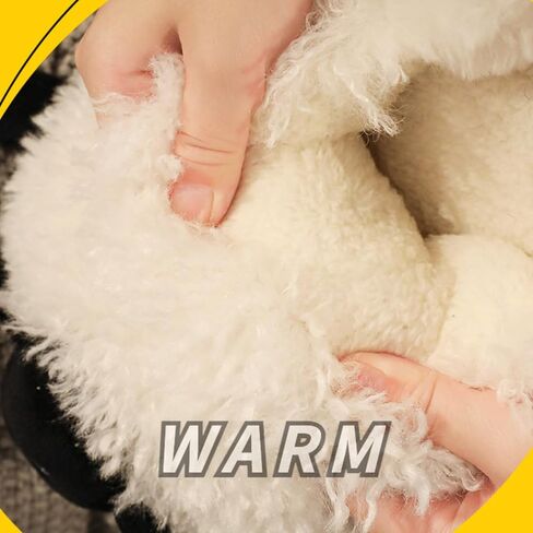 Women's Men's Plush Fuzzy Sheep Slippers for Winter, Warm Cartoon Cute Indoor House Shoes for Couples in Saudi Arabia