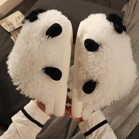 Women's Men's Plush Fuzzy Sheep Slippers for Winter, Warm Cartoon Cute Indoor House Shoes for Couples in Saudi Arabia