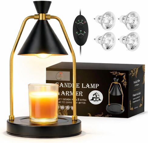 MIGHTY T Candle Warmer Lamp with Timer, Dimmable Candle Light Electric Candle Warmer Compatible with Candles, Candle Holders for Home Decor & Gifts in Saudi Arabia