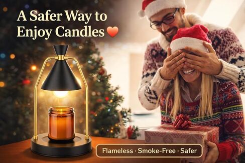 MIGHTY T Candle Warmer Lamp with Timer, Dimmable Candle Light Electric Candle Warmer Compatible with Candles, Candle Holders for Home Decor & Gifts in Saudi Arabia