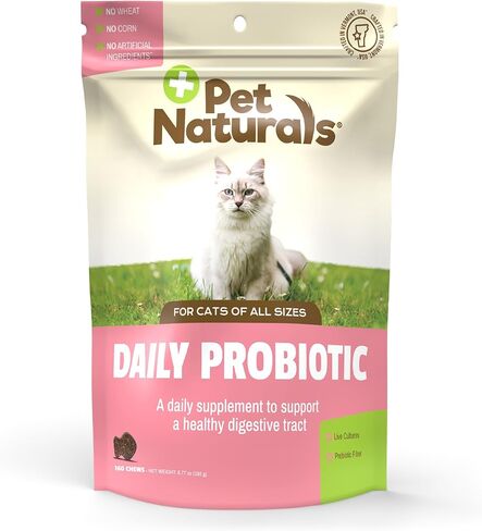 Pet Naturals Daily Probiotic for Cats, 30 Chews - Digestive and Immune Support Supplement for Cats in Kuwait