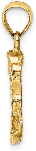 Men's 14k Yellow Gold Nugget Pendant Fine Jewelry For Men Gifts For Him in Saudi Arabia