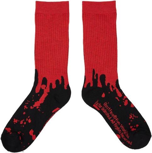 Bioworld Ghostface With Blood Women's Red Athletic Crew Socks in Saudi Arabia