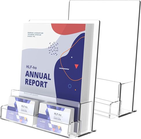 Brochure Holder 8.5x11 Inch Acrylic Literature Holders Clear Plastic Flyer Display Stand Countertop Use or Wall Mount Pamphlet Holder Organizer for Office, Lobby, Hotels, Trade Shows, 4 Pack in Saudi Arabia