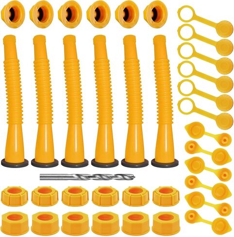 Gas Can Spout Replacement, Replacement Gas Can Spout. Gas Can Nozzle (6 Kit-Yellow) All gaskets are installed and ready to use upon receipt. For 1/2/5/10 gallon gas can. Easy and convenient to use in Saudi Arabia