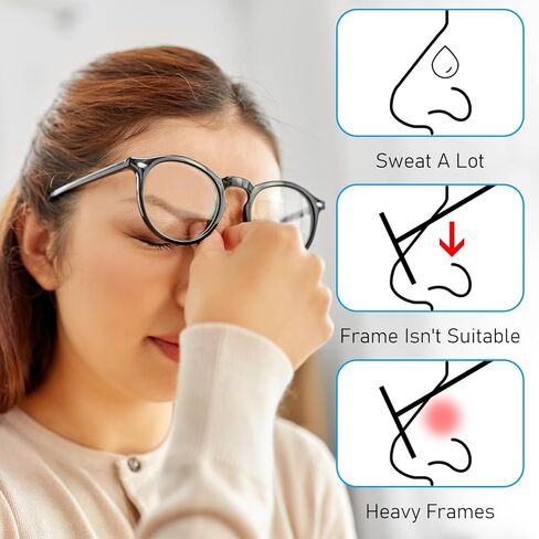 20Pairs Glasses Nose Pads, Silicone Adhesive Eyeglass Noses Pads, Anti Slip Eyeglass Nose Pad for Glasses Sunglasses in Saudi Arabia