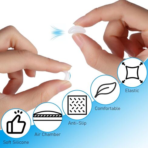 20Pairs Glasses Nose Pads, Silicone Adhesive Eyeglass Noses Pads, Anti Slip Eyeglass Nose Pad for Glasses Sunglasses in Saudi Arabia