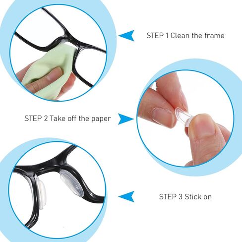 20Pairs Glasses Nose Pads, Silicone Adhesive Eyeglass Noses Pads, Anti Slip Eyeglass Nose Pad for Glasses Sunglasses in Saudi Arabia