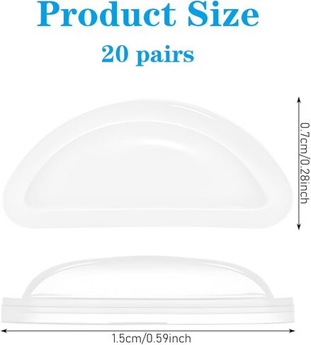 20Pairs Glasses Nose Pads, Silicone Adhesive Eyeglass Noses Pads, Anti Slip Eyeglass Nose Pad for Glasses Sunglasses in Saudi Arabia