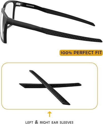 Ear Socks Replacement Temple Sleeves for Oakley Exchange OX8055 OX8184 OO9483 Eyeglasses Frame, Silicone Soft Black Ear Tips in Saudi Arabia