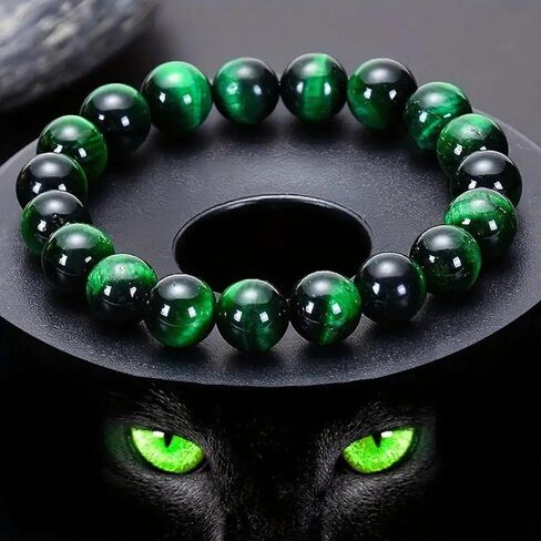 Money Attraction Bracelets for Women Men Natural Stone Tiger Eye Handmade Stretch Attracts Money Wealth Beads Bracelet Yoga Jewelry Gifts in Saudi Arabia