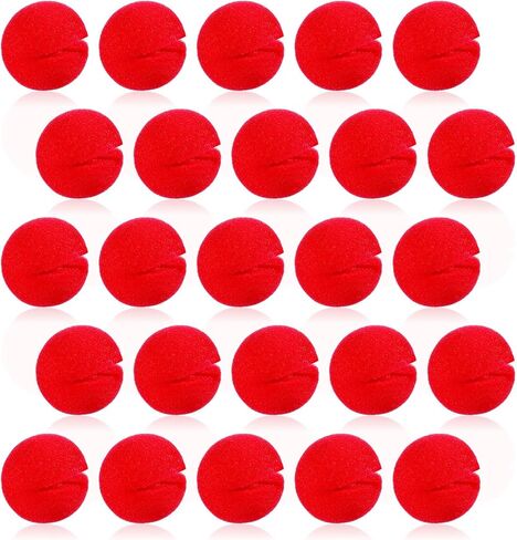 25 Pcs Red Clown Nose, 1.97 Inch Cosplay Clown Nose Soft Red Adult Clowns Noses for Men Women Family Fun Sports Watch Halloween Christmas Comic Costume Party Clowns Accessories in Saudi Arabia