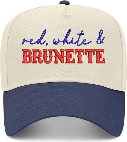 Red, White, & Brunette Hat | Premium Vintage Trucker Hat with Adjustable Snapback for Men and Women in Saudi Arabia