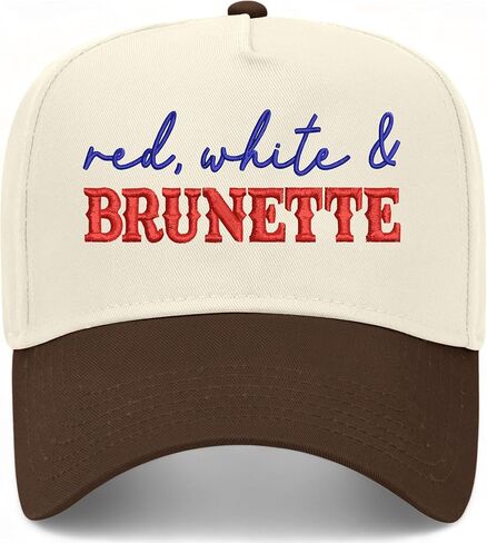 Red, White, & Brunette Hat | Premium Vintage Trucker Hat with Adjustable Snapback for Men and Women in Saudi Arabia