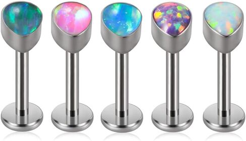5 قطعة 16 جرام G23 التيتانيوم التدرج الساطع قطرة Labret ثقب الزنمة اللولب الشفاه مونرو ثقب مسمار مجوهرات للجسم in Kuwait