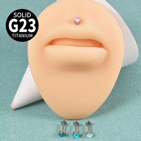 5 قطعة 16 جرام G23 التيتانيوم التدرج الساطع قطرة Labret ثقب الزنمة اللولب الشفاه مونرو ثقب مسمار مجوهرات للجسم in Kuwait