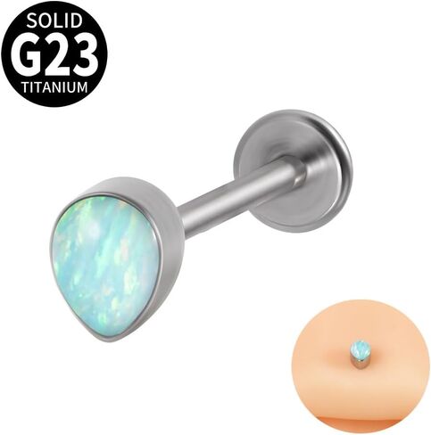 5 قطعة 16 جرام G23 التيتانيوم التدرج الساطع قطرة Labret ثقب الزنمة اللولب الشفاه مونرو ثقب مسمار مجوهرات للجسم in Kuwait