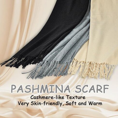 Warm Pashmina Scarf Large Soft Fashionable Shawls and Wraps for Women in Saudi Arabia