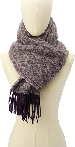 Michael Kors Women's Colorblock Signature Double Face Wrap, Stylish Fashion Accessory, Ideal for Cold Weather in Saudi Arabia