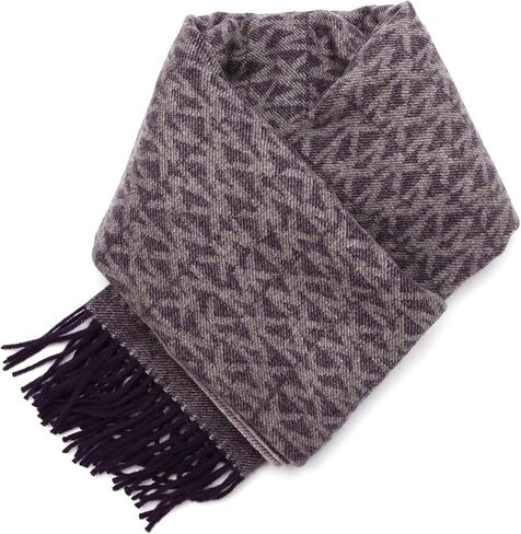 Michael Kors Women's Colorblock Signature Double Face Wrap, Stylish Fashion Accessory, Ideal for Cold Weather in Saudi Arabia