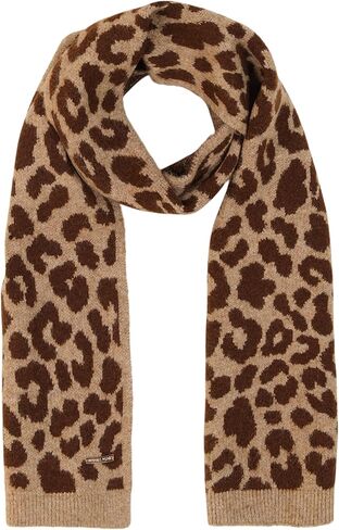 Michael Kors Women's Wooly Leopard Scarf, Stylish Fashion Accessory, Ideal for Cold Weather in Saudi Arabia
