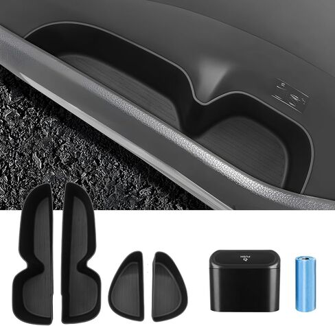 Under Screen Storage Organizer for 2016-2025 Tesla Model Y/Model 3 Accessories, Hidden Center Console Storage Box Tray with Anti-Slip Silicone Pad for Model 3 Model Y Interior Accessories in Kuwait