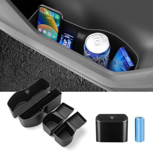 Under Screen Storage Organizer for 2016-2025 Tesla Model Y/Model 3 Accessories, Hidden Center Console Storage Box Tray with Anti-Slip Silicone Pad for Model 3 Model Y Interior Accessories in Kuwait