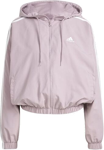 adidas Women's Essentials 3-Stripes Woven Windbreaker, Preloved Fig in Saudi Arabia