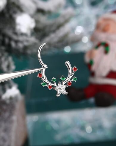 COCHARM Christmas Septum Rings 16G Septum Jewelry Surgical Steel Helix Daith Earrings for Women Daith Piercing Jewelry 8/10MM in Saudi Arabia
