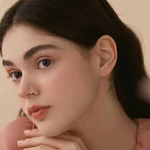 ONESING 20G حلقة الأنف هوب الفولاذ المقاوم للصدأ الأنف هوب هيبوالرجينيك يتوقف هوب حلقات الأنف ثقب الأنف المجوهرات الحاجز الحلزون الغضروف محارة الشفاه الزنمة ثقب الجسم للنساء الرجال 6 مم 8 مم 10 مم in Saudi Arabia
