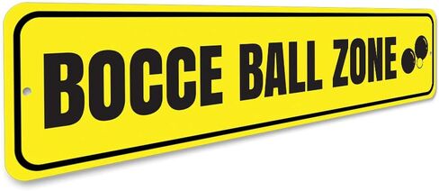 لافتة منطقة كرة Bocce، لافتة الفائز بلينو جاك آند بول يارد المخصصة للعبة، ديكور ألومنيوم لغرفة ألعاب الكهف للرجال - 4 بوصة × 18 بوصة in Kuwait