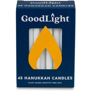 شموع جود لايت هانوكا (حانوكا) | وقت الحرق 45 دقيقة | شموع مينورا خالية من البارافين (45 قطعة) in Kuwait