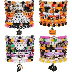 40Pcs Stackable Friendship Bracelets Set, Boho Stretch Bracelets for Women, Elastic Layering Bracelet Bulk for Jewelry Gift Party Favors Supplies in Saudi Arabia