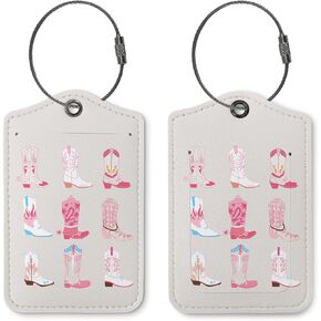 Summer Luggage Tag,Howdy Cowgirl 2 Pack Suitcase Tags for Travel,Preppy Gifts,Trendy 2 Pack Beach Bag Tags for Travel,Teen Girls Gifts Suitcase Tags in Saudi Arabia